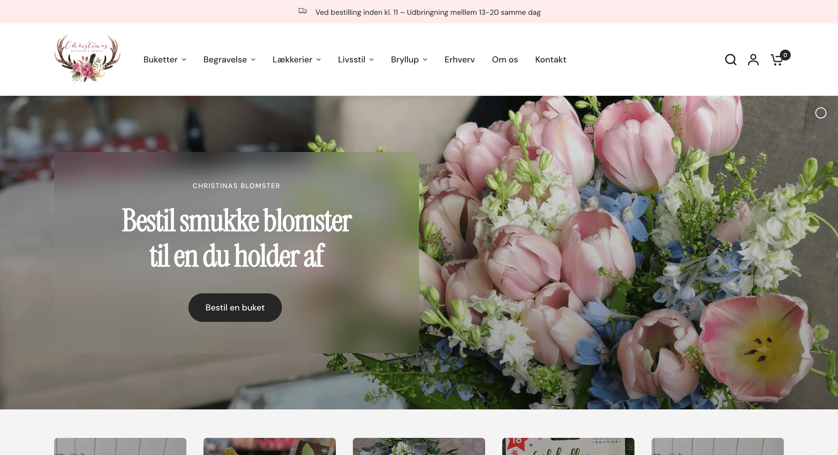 Project Christina's Blomster: Sklep Shopify dla kwiaciarni