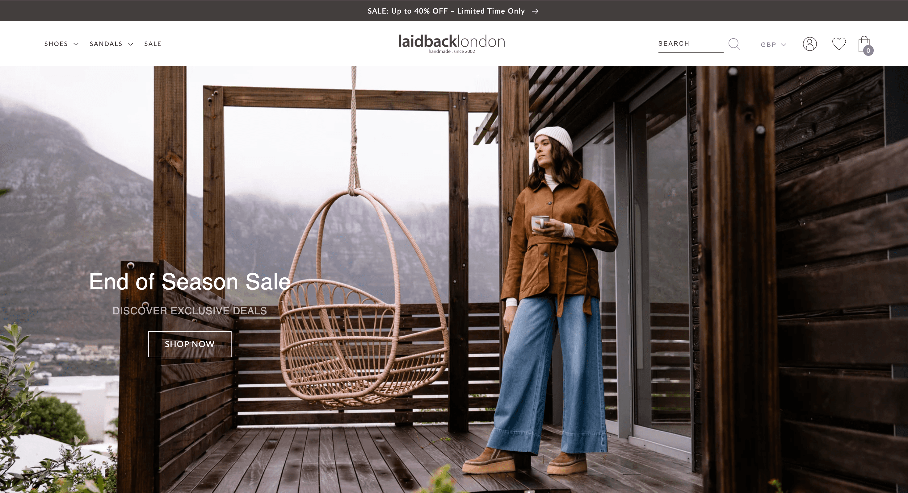 Project Laidback London: Ręcznie robione obuwie w sklepie Shopify